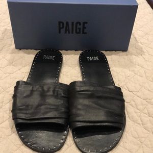 11 Paige leather slide sandal with silver studs